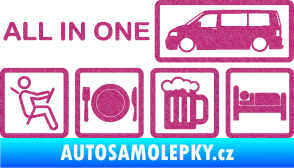 Samolepka All in one 003 nápis multifunkční vůz Ultra Metalic růžová