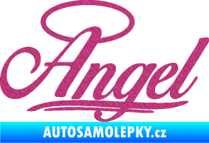 Samolepka Angel nápis Ultra Metalic růžová