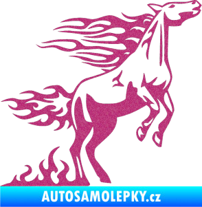 Samolepka Animal flames 001 pravá kůň Ultra Metalic růžová