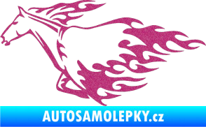 Samolepka Animal flames 003 levá kůň Ultra Metalic růžová