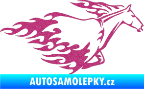 Samolepka Animal flames 003 pravá kůň Ultra Metalic růžová