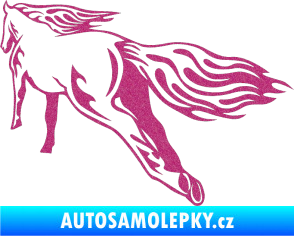 Samolepka Animal flames 009 levá kůň Ultra Metalic růžová