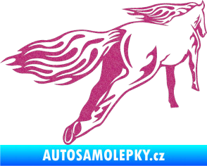 Samolepka Animal flames 009 pravá kůň Ultra Metalic růžová