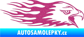 Samolepka Animal flames 023 pravá orel Ultra Metalic růžová