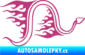 Samolepka Animal flames 040 pravá had Ultra Metalic růžová