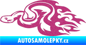 Samolepka Animal flames 042 levá had Ultra Metalic růžová