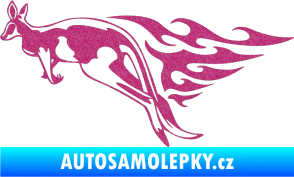 Samolepka Animal flames 044 levá klokan Ultra Metalic růžová
