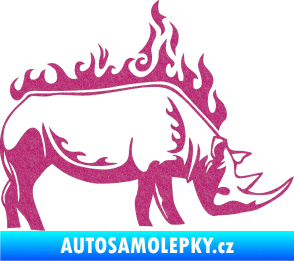Samolepka Animal flames 049 pravá nosorožec Ultra Metalic růžová