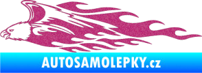 Samolepka Animal flames 052 levá orel Ultra Metalic růžová