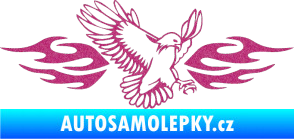Samolepka Animal flames 054 pravá orel Ultra Metalic růžová