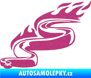 Samolepka Animal flames 064 levá had Ultra Metalic růžová