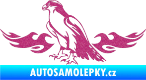 Samolepka Animal flames 069 levá orel Ultra Metalic růžová