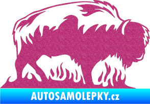 Samolepka Animal flames 071 pravá býk Ultra Metalic růžová