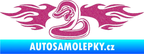 Samolepka Animal flames 072 levá had Ultra Metalic růžová