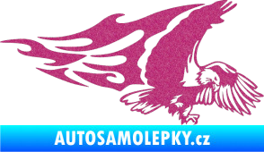 Samolepka Animal flames 081 pravá orel Ultra Metalic růžová