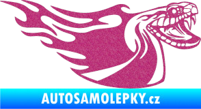 Samolepka Animal flames 082 pravá kobra Ultra Metalic růžová