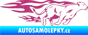 Samolepka Animal flames 084 pravá lvice Ultra Metalic růžová
