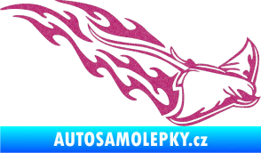 Samolepka Animal flames 093 pravá rejnok Ultra Metalic růžová
