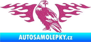 Samolepka Animal flames 094 levá orel Ultra Metalic růžová