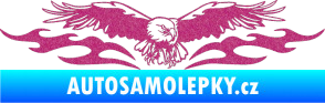 Samolepka Animal flames 100 pravá orel Ultra Metalic růžová