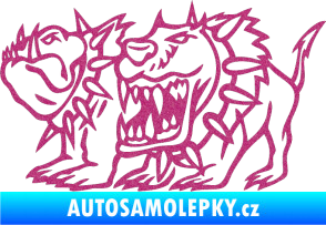 Samolepka Bad dogs levá zuřiví psi Ultra Metalic růžová