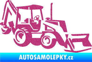 Samolepka Bagr 002 pravá Ultra Metalic růžová