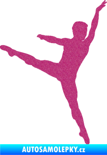 Samolepka Balet tanečník 001 pravá Ultra Metalic růžová