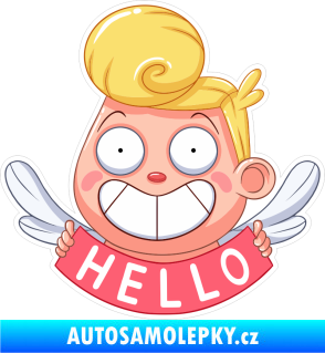 Samolepka Barevný andílek 003 hello Ultra Metalic růžová