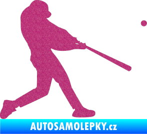 Samolepka Baseball 001 pravá Ultra Metalic růžová