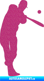 Samolepka Baseball 012 pravá Ultra Metalic růžová