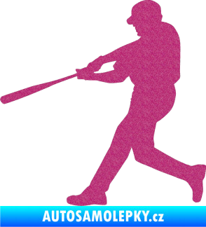 Samolepka Baseball 014 levá Ultra Metalic růžová