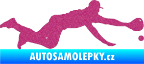 Samolepka Baseball 015 pravá Ultra Metalic růžová