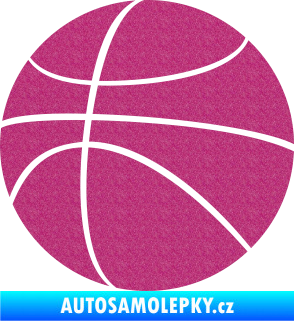 Samolepka Basketbalový míč 001 Ultra Metalic růžová