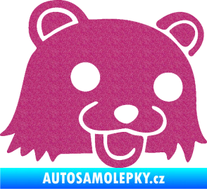 Samolepka Bear pravá Ultra Metalic růžová