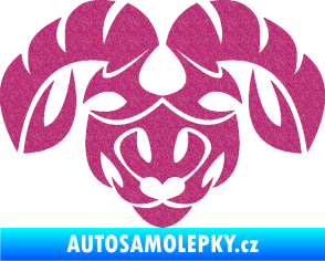 Samolepka Beran zvěrokruh 003  Ultra Metalic růžová