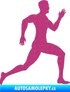 Samolepka Běžec 003 pravá Ultra Metalic růžová