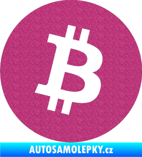 Samolepka Bitcoin 001 Ultra Metalic růžová