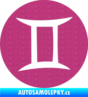Samolepka Blíženci 001 - horoskop Ultra Metalic růžová