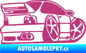Samolepka BMW e46 karikatura pravá Ultra Metalic růžová