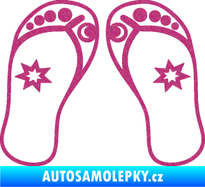 Samolepka Botičky 001 plážové žabky Ultra Metalic růžová