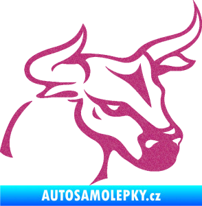 Samolepka Býk 005 pravá Ultra Metalic růžová
