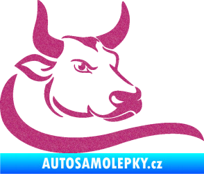 Samolepka Býk 008 pravá Ultra Metalic růžová