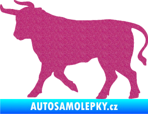 Samolepka Býk 011 levá Ultra Metalic růžová