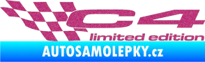 Samolepka C4 limited edition levá Ultra Metalic růžová