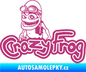 Samolepka Crazy frog 002 žabák Ultra Metalic růžová