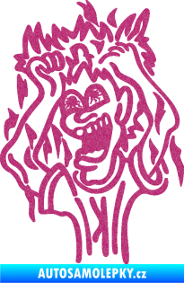 Samolepka Crazy man levá Ultra Metalic růžová
