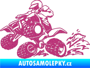 Samolepka Čtyřkolka 003 levá Ultra Metalic růžová