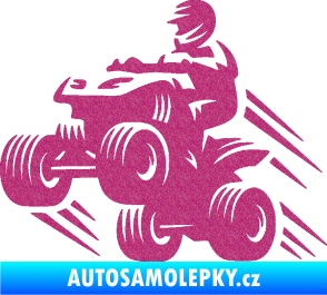 Samolepka Čtyřkolka 006 levá Ultra Metalic růžová
