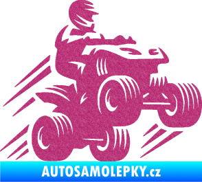 Samolepka Čtyřkolka 006 pravá Ultra Metalic růžová