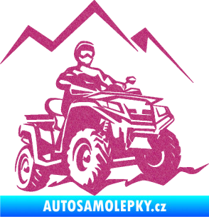 Samolepka Čtyřkolka 007 pravá Ultra Metalic růžová